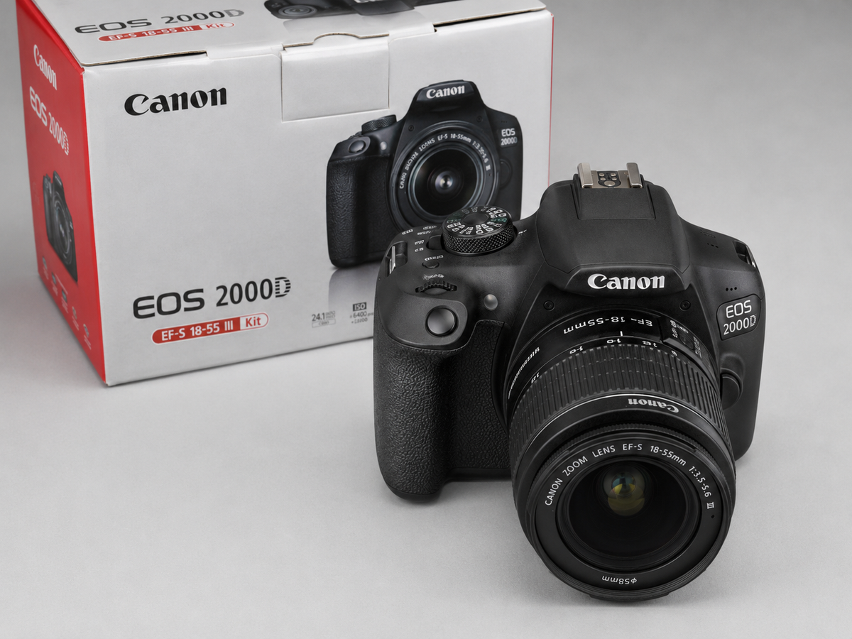 Canon EOS 2000D DSLR Camera + 18-55mm DC III Lens