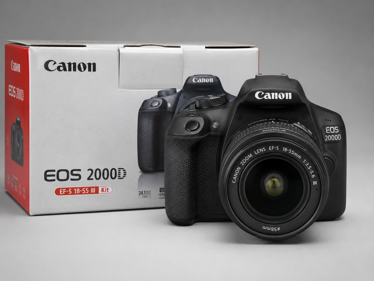 Canon EOS 2000D DSLR Camera + 18-55mm DC III Lens